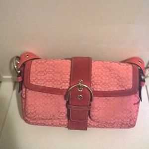 Pink Coach shoulder bag